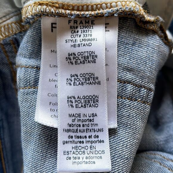 DISTRESSED FRAME DENIM L’HOMME ATHLETIC JEANS SIZE 32 - Picture 10 of 10